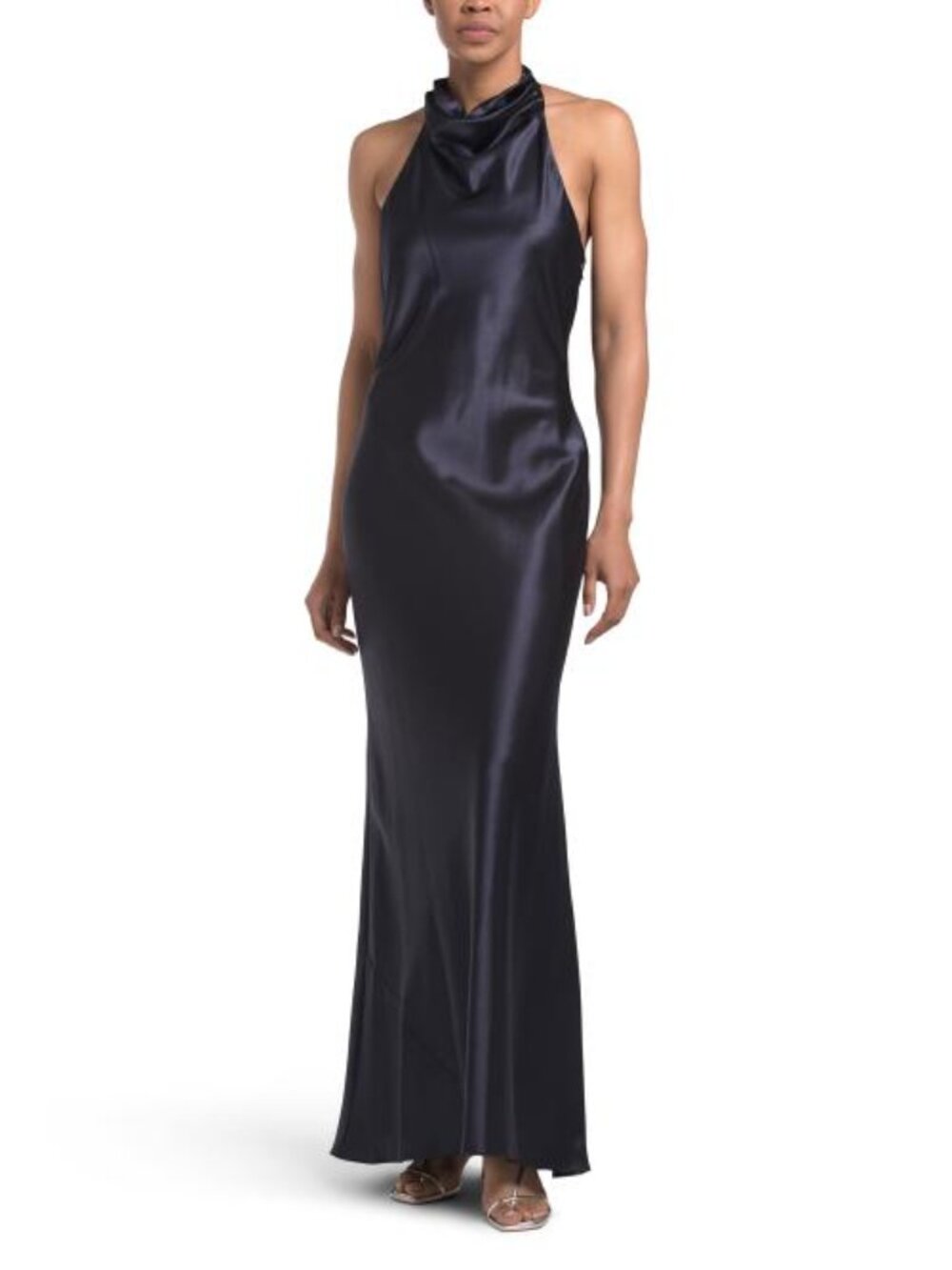 ♥️ BETSY & ADAM Cowl Neck Luxe Satin Gown